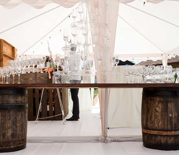 elegant marquees bar